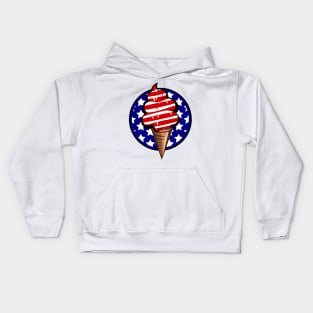 Stars and stripes USA Ice Cream Kids Hoodie